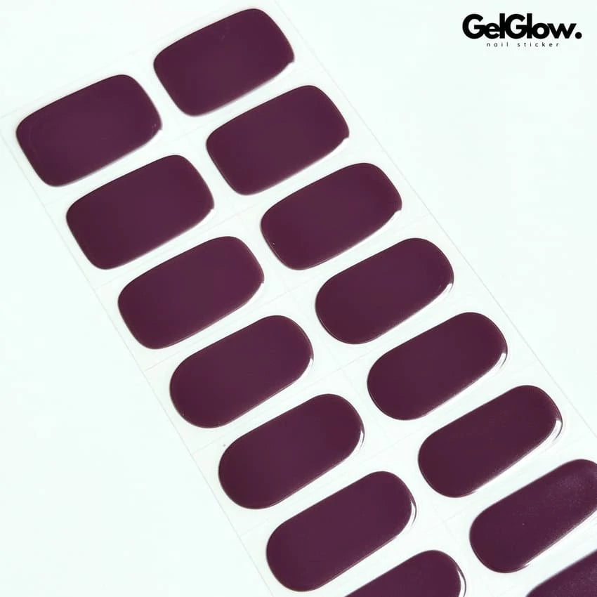 Fall Mauve Nail Neutral Mauve Pink Nail Semi Cured Gel Nail Strips - NG200309