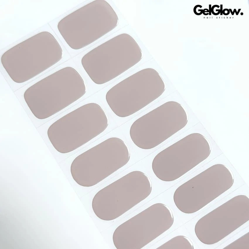 Solid Light Brown Nails Choco Hazelnut Cream Nails Semi Cured Gel Nail Strips - NG200334