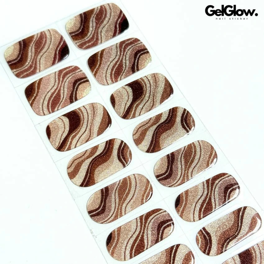 Translucent Brown Glitter Marble - NG200351