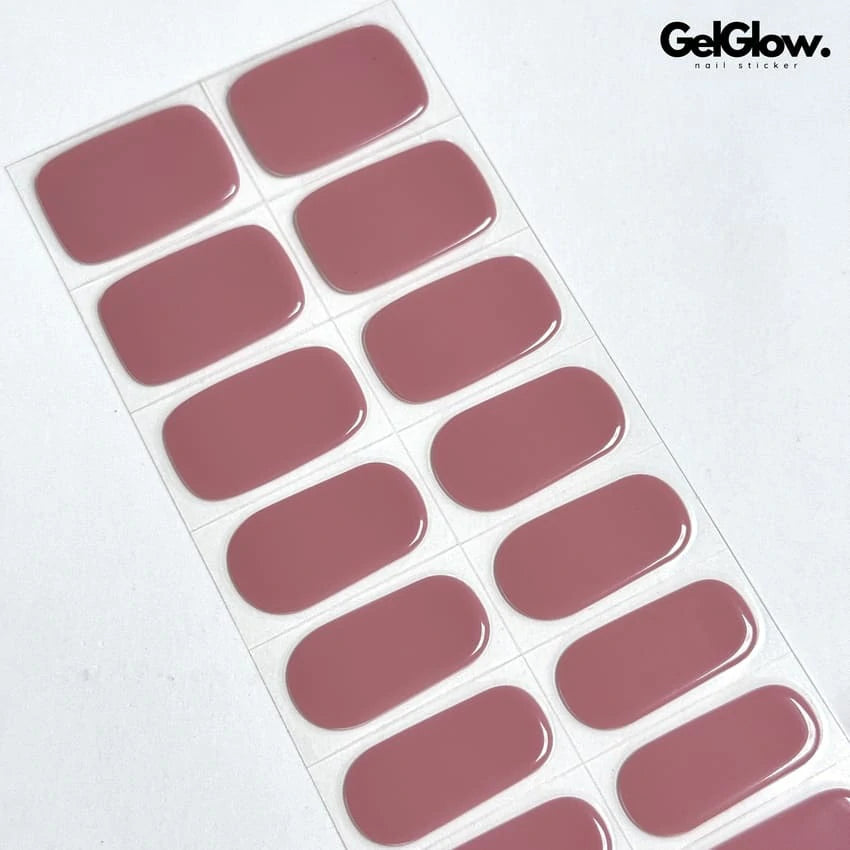 Solid Color Nails Semi Cured Gel Nail Strips