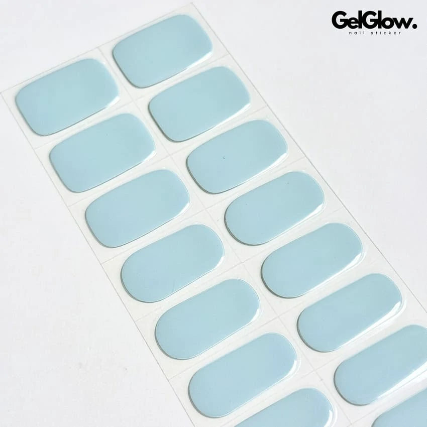 Tiffany Blue Nails Semi Cured Gel Nail Strips