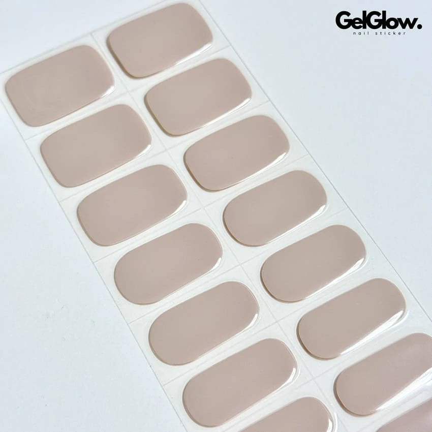 Solid Light Brown Nails Choco Hazelnut Cream Nails Semi Cured Gel Nail Strips