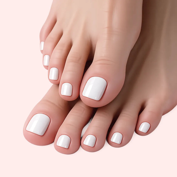 Classic White Semi Cured Gel Nail Strips - NGF200003