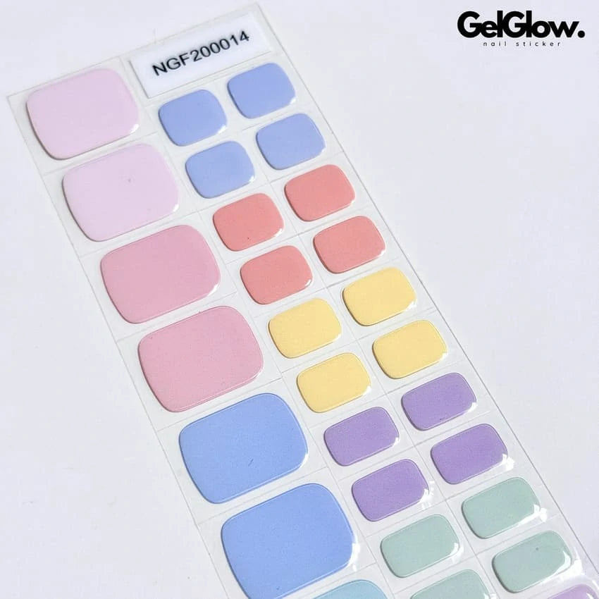 Adorable Summer Toe Nail Designs Semi Cured Gel Nail Strips - NGF200014