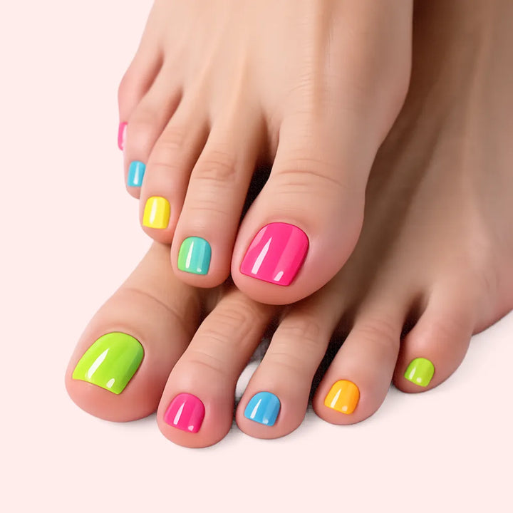 Bright Summer Nails Semi Cured Gel Nail Strips - NGF200034
