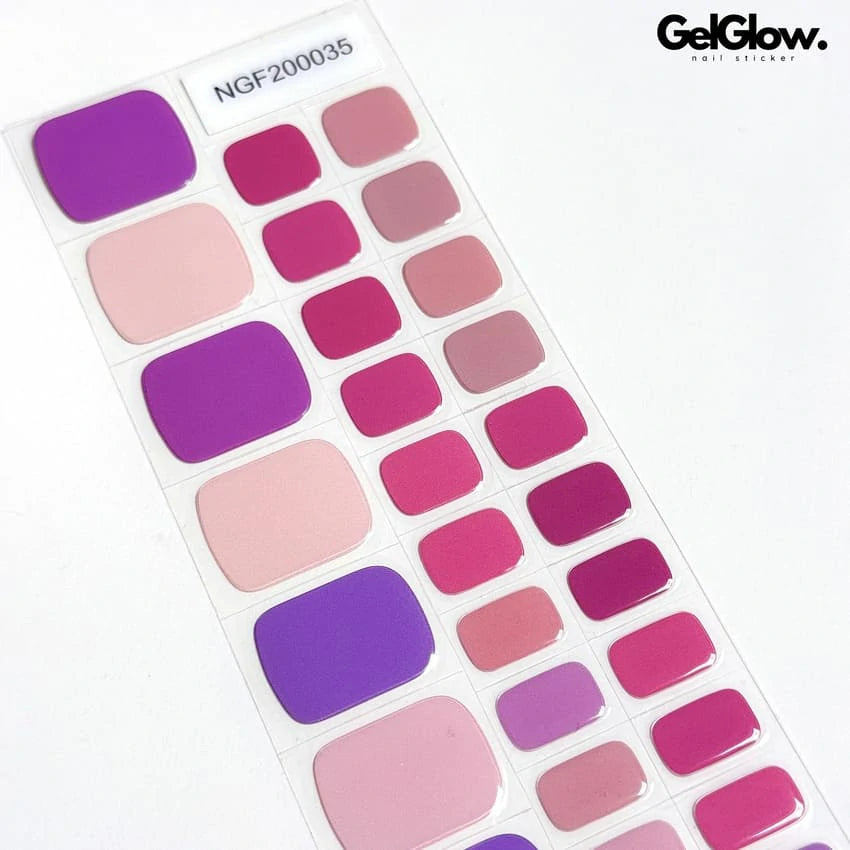 All The Pinks Toes Nails Semi Cured Gel Nail Strips - NGF200035