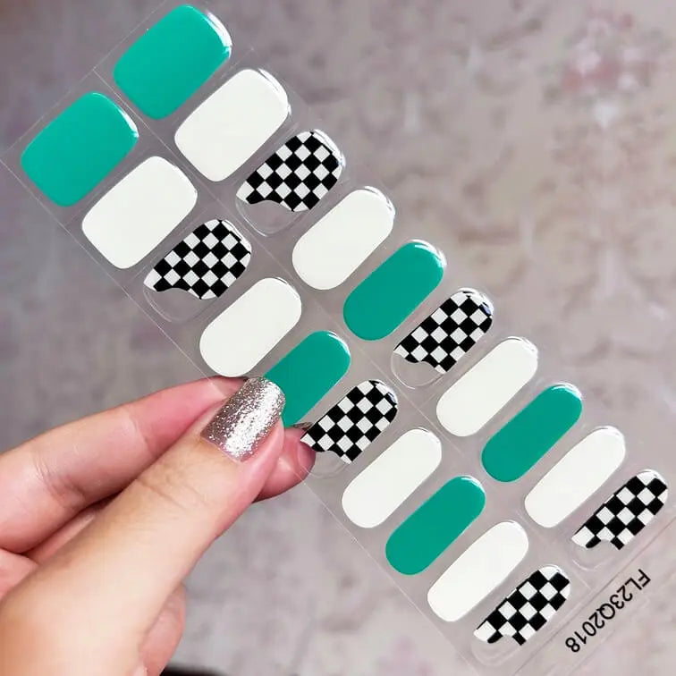 Nail Design For St Patrick's Day Semi Cured Gel Nail Strips 1
