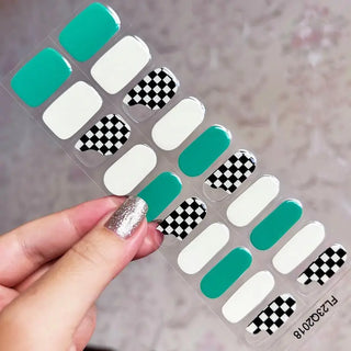 Nail Design For St Patrick's Day Semi Cured Gel Nail Strips 1