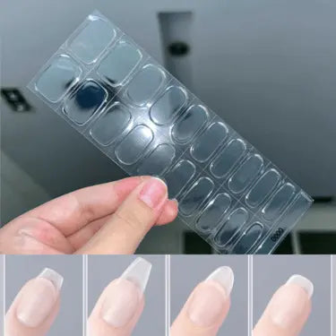 Nail Extension Transparent Nail Extensions Semi Cured Gel Nail Strips - NG200052 Quinnas