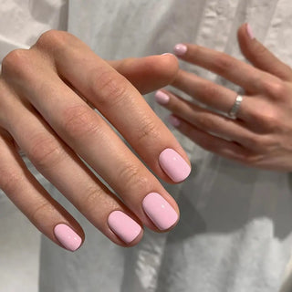 Nude Pink Nail Designs Semi Cured Gel Nail Strips - NG200059 Quinnas