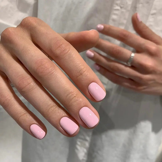 Nude Pink Nail Designs Semi Cured Gel Nail Strips - NG200059 Quinnas