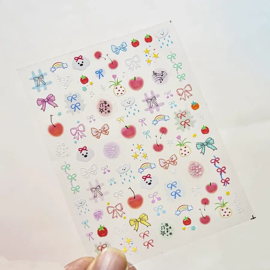 Cute Diy Nail Stickers Rainy And Puppy