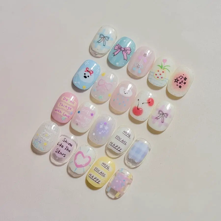 Cute Diy Nail Stickers Rainy And Puppy