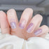 Purple Ombré With Silver Stars Nails Semi Cured Gel Nail Strips