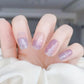 Purple Ombré With Silver Stars Nails Semi Cured Gel Nail Strips