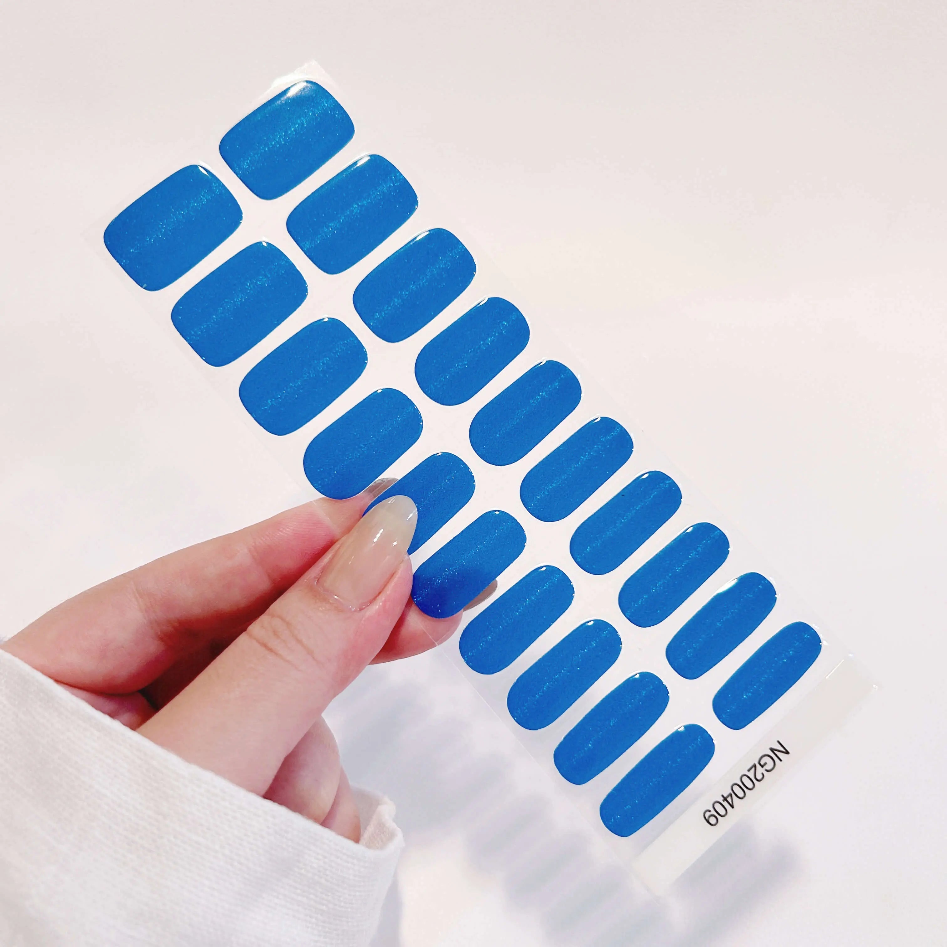 Royal Blue Nail Ideas Blue Cat Eye Nails Semi Cured Gel Nail Strips