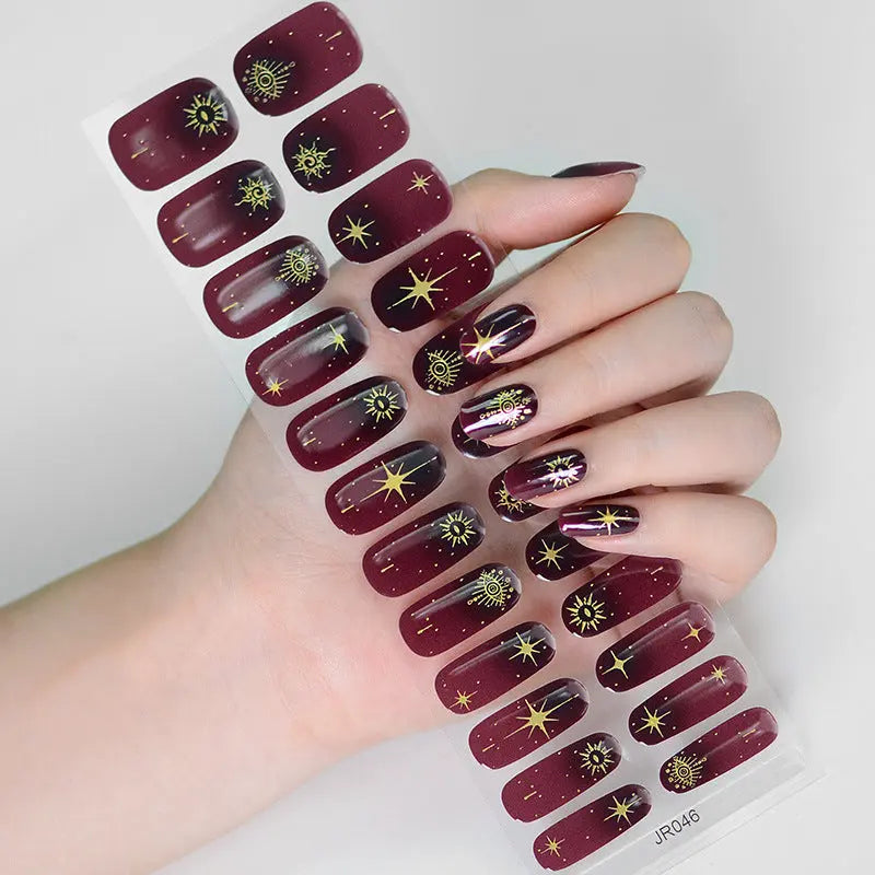 Quinnas Halloween nails, Halloween Semi-Cured Gel Nail Wraps, Halloween Semi Cured Gel Nail Strips【24 PCS, No nail extensions】 Quinnas