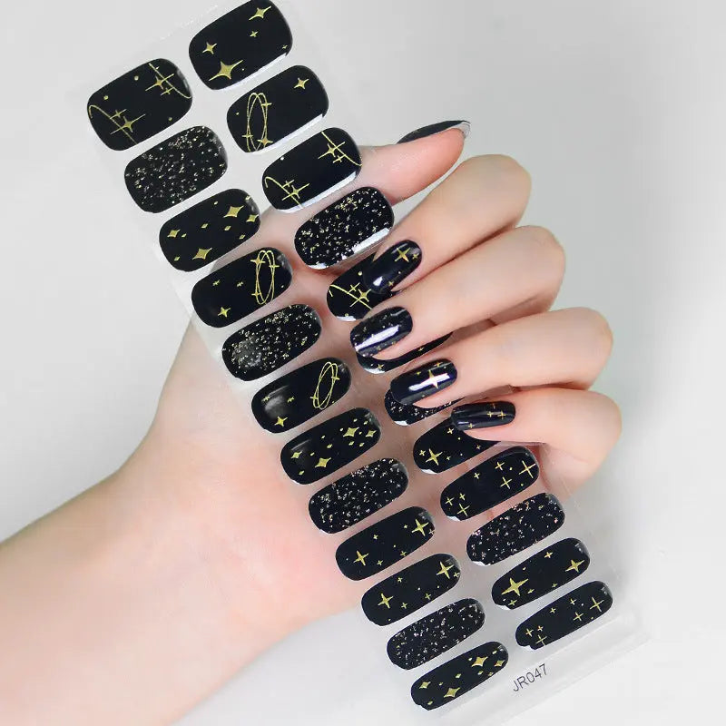 Quinnas Halloween nails, Halloween Semi-Cured Gel Nail Wraps, Halloween Semi Cured Gel Nail Strips【24 PCS, No nail extensions】 Quinnas