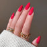 Solid Color Berry Nails Hot Pink Nails Semi Cured Gel Nail Strips