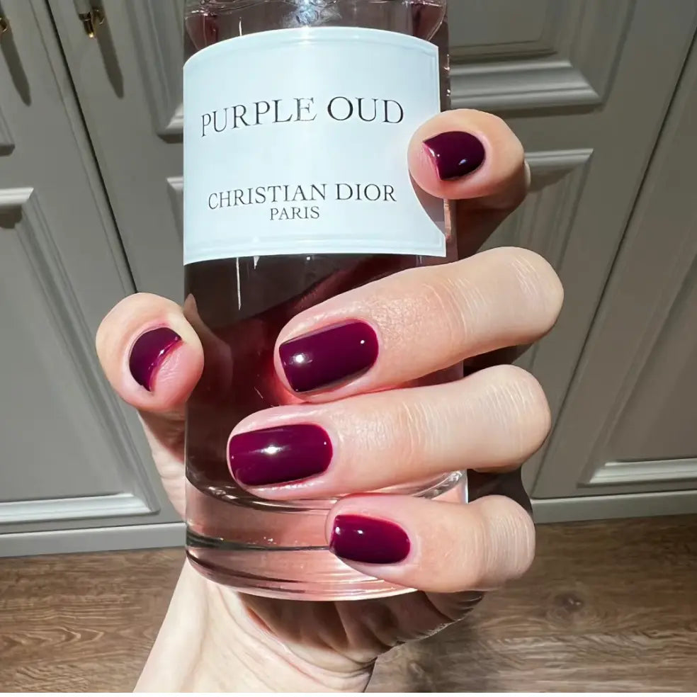 Spring Nails Color Solid Plum Nails Semi Cured Gel Nail Strips - NG200065 Quinnas