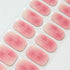 Sparkling Glitter Blooming Pink Cat Eye Nails Semi Cured Gel Nail Strips