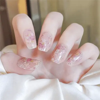 Spring Nails Classy Gradient Floral Nails Designs Semi Cured Gel Nail Strips - NG200294 Quinnas
