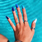 Summer Nail Designs Different Shades Of Blue Nails Semi Cured Gel Nail Strips