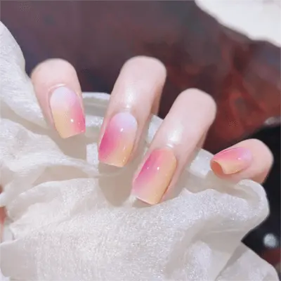 Summer Nail Designs Sunset Nail Inspo Semi Cured Gel Nail Strips