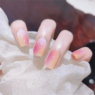 Summer Nail Designs Sunset Nail Inspo Semi Cured Gel Nail Strips