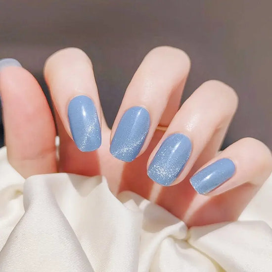 Summer Nails Design Blue Cat&