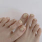 Gold Glitter Toe Nails Semi Cured Gel Nail Strips - NGF200006 Quinnas