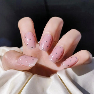 Cutesy Spring Nails Pink Polka Dot Nail Ideas Semi Cured Gel Nail Strips