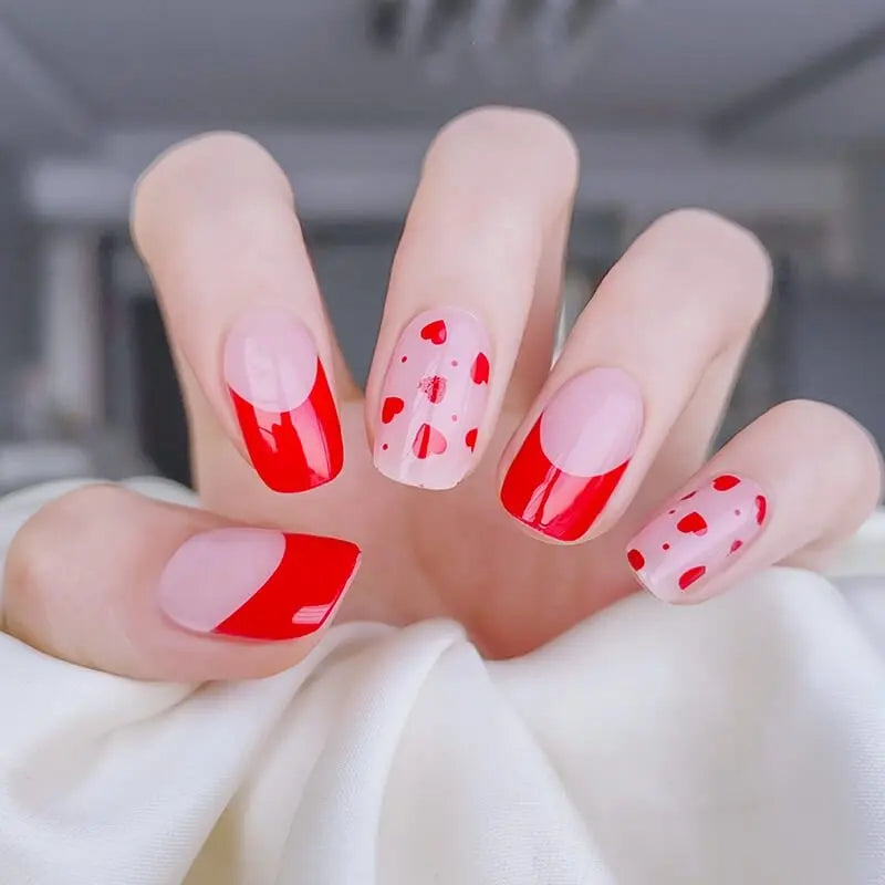 VALENTINE'S DAY LOVE PARTY Semi Cured Gel Nail Strips - NG200194 Quinnas