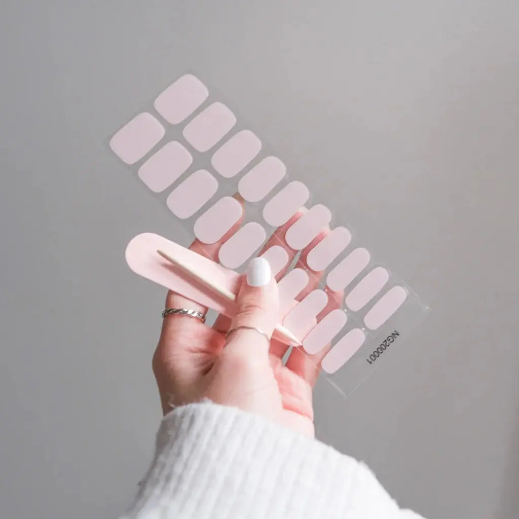 Nude Pink Nail Designs Semi Cured Gel Nail Strips - NG200001 Quinnas